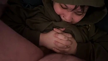 Lazy Homemade Titty Fuck with Big Natural Tits and Big Nipples - Funny Canadian Couple POV