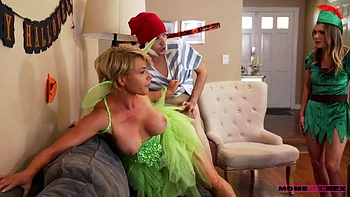 Kit Mercer And Natalie Knight Halloween Threesome Sex