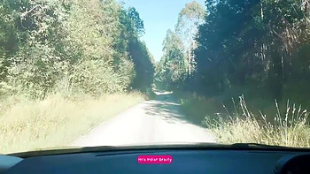 Car Fun - Stepson Unzips Desi Stepmoms Bra - Boobs Pressing In Public Road Trip