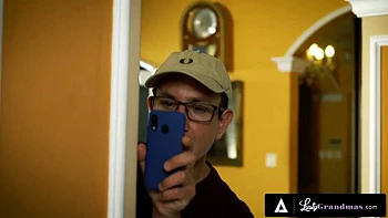 LUSTY GRANDMAS - Horny Granny Marsha Seduces Delivery Stud for Hard Fuck: Porn