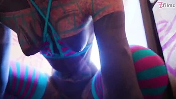 Tattooed blonde Anuskatzz gives hardcore RV blowjob