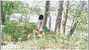 Korean Solo Female Does Public Cosplay Skirt Walking Nude