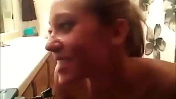 Slut getting fucked in the bathroom: Blowjob, Doggy  Cowgirl Porn