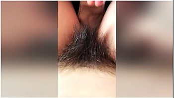 A Japanese Amateur Who Just Strokes The Pussy Hair.do You Like Hairy Girl? [homemade]