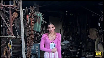 Arina Shy Didnt Pay Her Debt And Got Face Fucked Instead