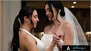 Melissa Stratton & Charlotte Sins Wedding Dream Sparks Intense Scissoring & Fingering