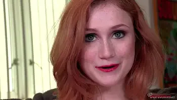 Watch the braces as redhead cute girl Scarlet Skies sucks dick!