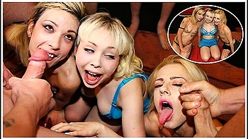 April Paisley, Cherry English And Sarah Slave - Three Very Greedy Cock Suckers