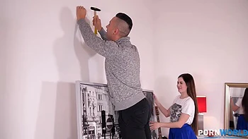 Horny Brunette's Anal Adventure - Cutie Takes on Huge Cock