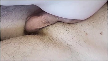 His Dick Is Leaking From My Tits, And My Pussy Is Leaking From His Dick // Breast Rubbing On Cock