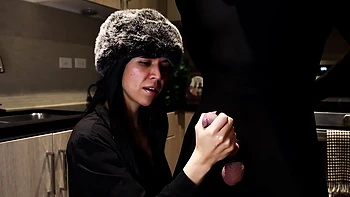 Luxurious Latina Mistress Milks Bwc In Her Kitchen - Seductive Dirty Talking Handjob W/ Big Cumshot