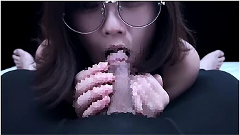 Female College Student In Fishnet Tights Footjob &blow Job Cum In Mouth