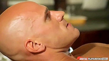 Big-boobed Blondie Gets Banged In The Kitchen With Jesse Jane And Johnny Sins