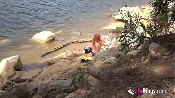 Picking up naked dudes: Naked lakeside fun with Jade!