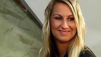 Sexy Blonde Sucks A Huge Cock Then Gets Fucked To A Mouth Cumshot With Lexxis Brown And George Uhl