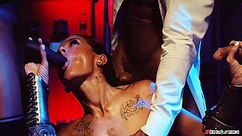 Mazee The Goat, Ryan Reid And Isiah Maxwell In Fun-sized Slut Gets Roughly Fucked