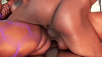 Busty Phat Ass Ebony Group Sex Dp, Pussy Creampie Ass Fucked - Interracial Anal