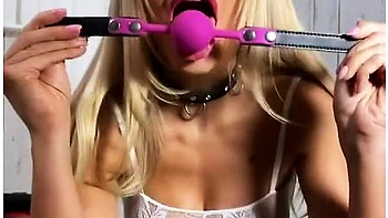 Watch Me Cum! Ballgag, Handcuffs And Bodystocking Orgasm With Jasmine Sinclair