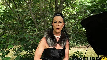 Charlie Dean and Texas Patti enjoy sex in the forest, huge boobs!