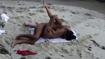 Couple fuck on a beach: Doggy, Cowgirl  Missonary Porn