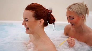 Fetish bathroom fun with Charli Red and Ann Kiray