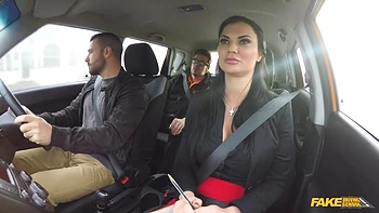 Hawt British Pornstar Double Penetration In A Car