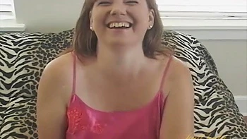 Lisa Tells You About Herself Then Fucks Herself with a Black Dildo