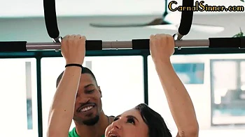 Tiny petite babe doggystyled by BBC