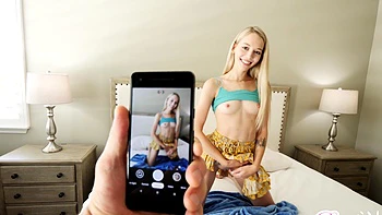 Skinny teen Lily Larimar rides Jayrock’s cock with passion