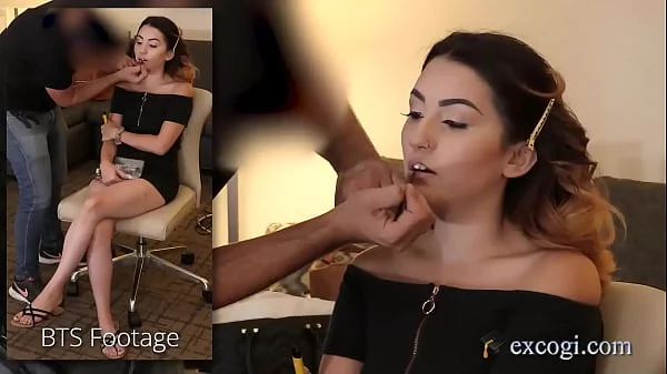 20yo Sensual Brunette Callie Jacobs Does Her First Foot Job On Camera!