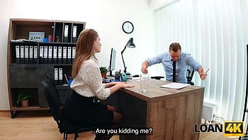 LOAN4K. Teen whore Una Fairy loves rough office fuck and loud moaning for loans: Porn