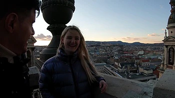 Two blondes, Eliza Eves and her partner, enjoy an intimate moment with Matt Bird and Porno Dan.