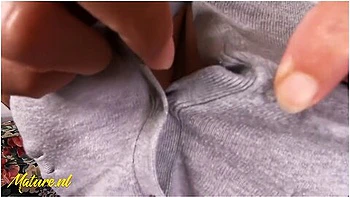 Amazing Mature Busty Tina Loves To Play With Her Perfect Natural Tits & Hairy Pussy