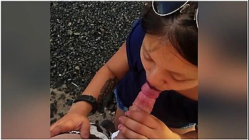 Sensual Blowjob In Public With Double Rainbow In Background!