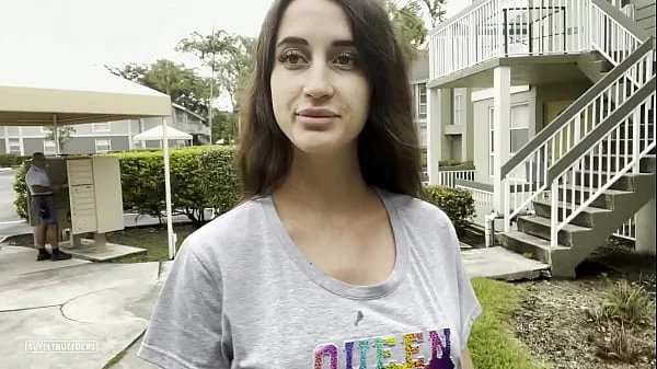 Walking down the street with cum on face