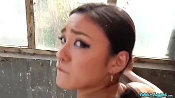 Sexy Asian Japanese Babe Rae Lil Black Has Wet Pussy Creampie In Public Train Station