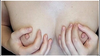 Female Solo Massage Of Breasts And Nipples With Oil Until Orgasm