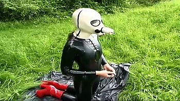 Sexy body in latex dress