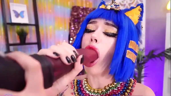 Ankha cosplay with tentackles Part 1