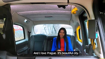 Fake Taxi - Latina squirts everywhere POV fast hard fuck