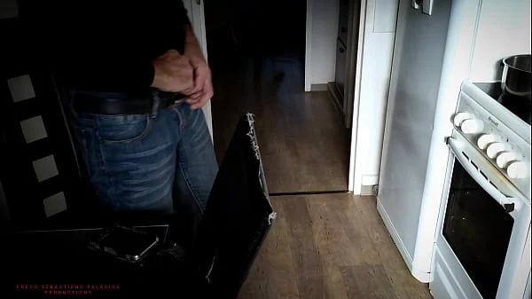 Stepmom Mature 47 Years, Does The Housework, Stepson Opens Fly And Pulls Out His Cock.