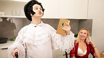 Mature with big booty Michele Nolimi cheats on her balding hubby