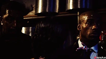 Crazy gangbang fuck with a long-legged brunette Ryan Reid