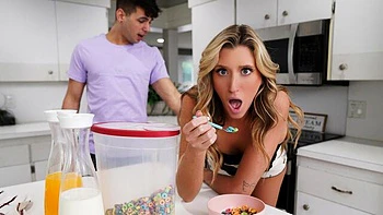 Charley Hart and Gia OhMy are enjoying sex play and kitchen fuck