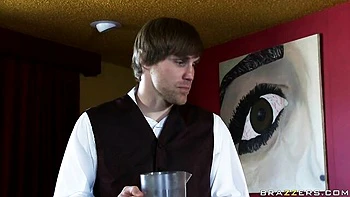 Gorgeous dick-riding session with a skinny busty Sarah Jessie