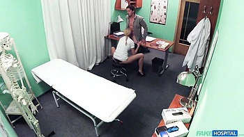 Awesome blonde with round ass Any Little rammed on the table