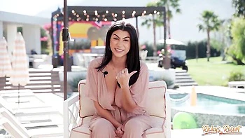 Busty pigtailed hottie Roxie Sinner is enjoying interracial penetration