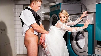 Awesome doggy style fuck with a long-legged blonde Angel Piaff