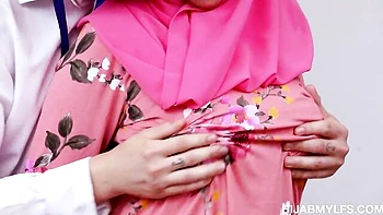 Good busty brunette Abi James nicely penetrated by huge wiener