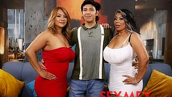 Curvy dolls Sandra Paola and Sharon love this massive dick